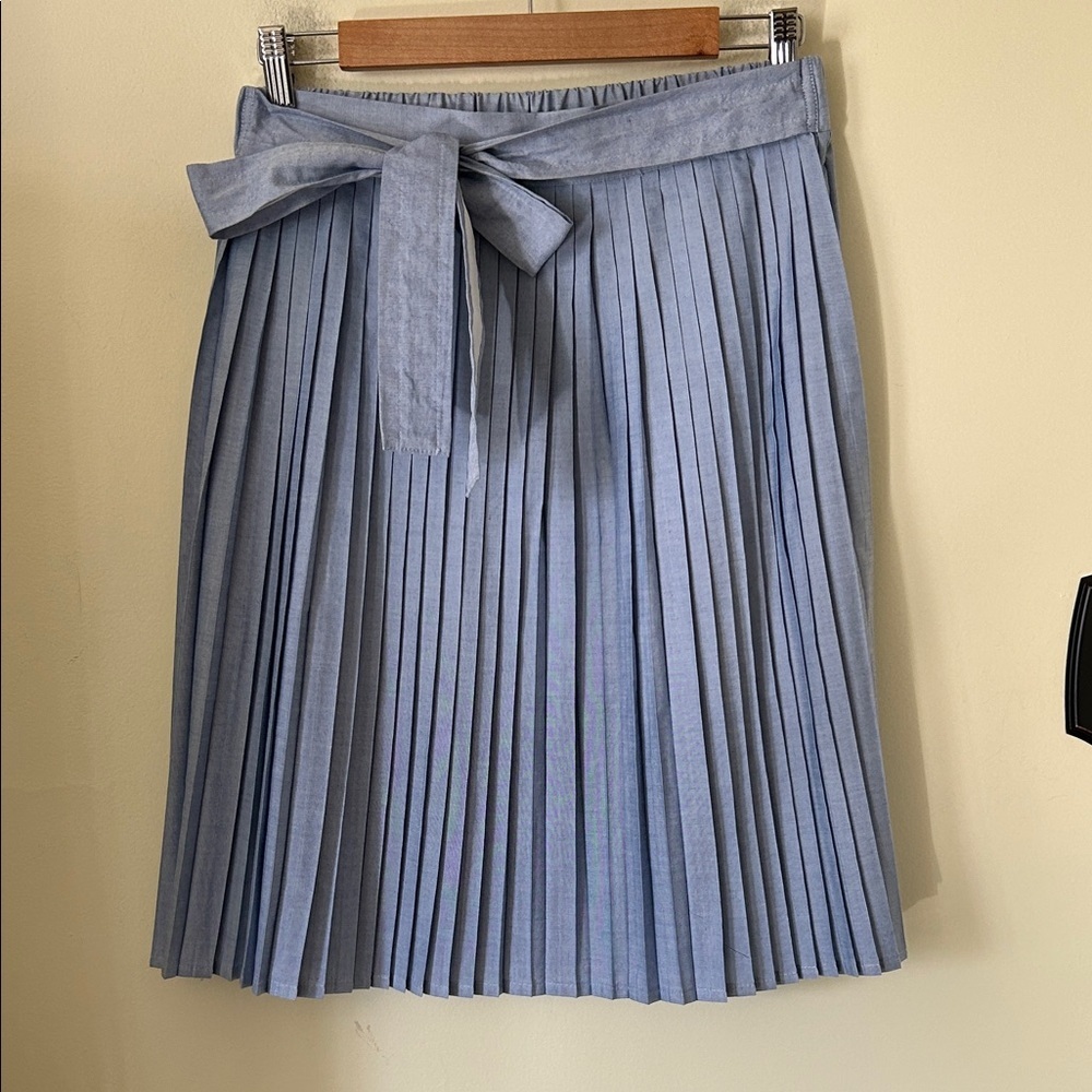 Anthropologie Lili’s Closet Pleated Blue Skirt Size M - Picture 2 of 10